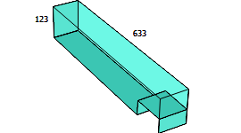 A blue rectangular object with black lines

Description automatically generated